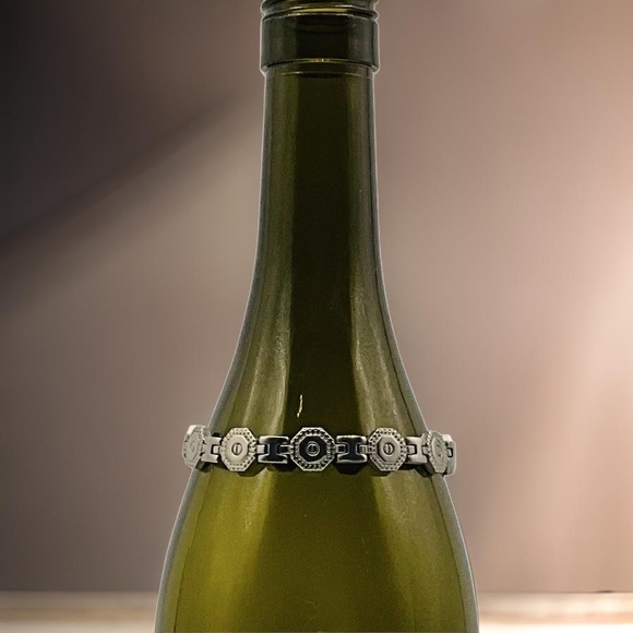 Art Deco Stainless Steel Link Bracelet - Picture 2 of 4